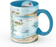 Xplorer Maps Cape Cod Map Ceramic Mug (Large 16oz) Coffee Cup, Tea, Cocoa