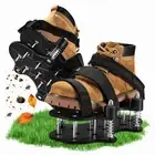 Lawn Aerator Shoes for Grass Upgraded Double Layer Aerator Lawn Tool Spring L...