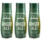 3x SodaStream 440ml Classics Ginger Ale Sparkling Soda Water Syrup Drink Mix
