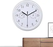 Outdoor Clock | Large Garden Alarm,Retro Indoor Outdoor Wall Clocks with Hygrometer for Patio, Pool, Garden, Living Room Decor