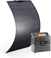 ALLPOWERS Portable Power Station 288Wh 300W S300Plus with 100W Flexible Solar panel, UPS Function, MPPT Solar Generator with AC Outlet, USB-C, Power Supply Backup for Camping RV Outdoors Travel