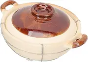 ABOOFAN Single Handle Cooking Pot Casserole for Braised Chicken Rice Noodles Soup Kitchen Cookware with Balanced Heat Distribution for Home Use