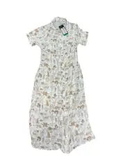 NWT Women's Tan O'NEILL Sundress Beach Button Front Dress Size XXL