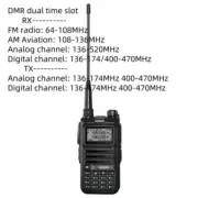 UV-4R DMR+Analog Dual Mode FM Walkie Talkie 2.5W Intelligent DSP Radio