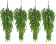 4-Pack Hanging Artificial Plants,Boston Fern Ivy Vines for Wall,Garden Wedding Decoration