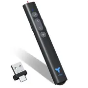 Clicker for Powerpoint Presentations, 100 Feet Presentation Clicker USB/USB-C