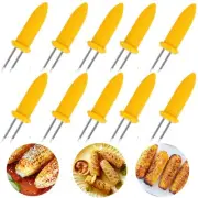 10PCS Corn Holders - Corn on The Cob Skewers,Stainless Steel Corn Fork Prong ...