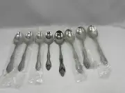 VTG 8 Oneida Stainless SSS BOURBON Hapsburg Glossy 6-7/8", 6” Soup Table Spoons