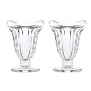 2x 4pc Porto Soda Lime Glass Dessert Sundae Cup 13cm/150ml - Clear