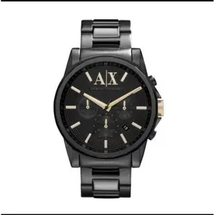 【Ayllon】Armani Exchange AX 鋼錶帶 經典黑框 金指針 三眼 計時 AX2094 男錶 手錶 錶