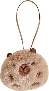 Capybara Pendant – Backpack Decoration Plush Keychain, Animal Doll Charm | Cute Pendant Use in Purse Edges, Bag Handles, Travel Gift Presentation, Toy Styling for Boys Girls, Soft Fabric Design Looks