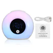 Led Alarm Clock Sunrise Wake-Up Bluetooth Speaker Electronic Clockful Children Bedside Light