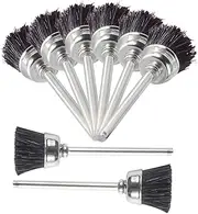 PAMINGONO 8pcs Nail Drill Bit Cleaning Brush Set for Use Easy Deep Cleaning for Nail Drill Bits Portable Nail Art Tools Accessory Black Cleaning Brush