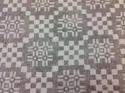 William Yeoward Geometric Check Print Fabric- Albariza / Steel 1.30 yd FW112/05