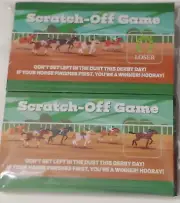 Scratch off game 50 cards reveal winner Horse race birthday party baby shower