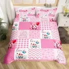 Day Duvet Cover Set Single Size, Cute Gnomes Lovers Comforter Cover with 1