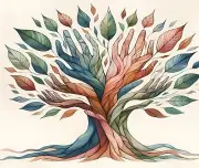 TREE OF HANDS LEAVES BEAUTIFUL COMPUTER MOUSE PAD 9.25 X 7.75 GIFT