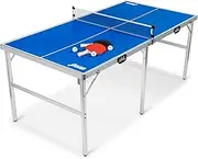 Folding Table Tennis Tables - Penn 6'x3' Space Saver and 4-Way HyperPong Ping Pong Tables - 10 Minute Easy Set Up Ping Pong Tables