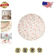 40" x 40" Pink Floral Infant Activity Mat - Versatile Tummy Time Play Mat