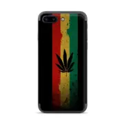 Apple iPhone 7 / 8 Plus Skins Decal Wrap Rasta Weed Pot Leaf Red Gold Green