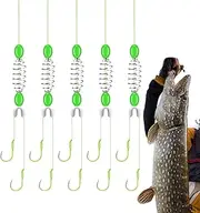 Nuyhadds Double Hooks - Fluorescent Bait Hooks - Precision Bait Hooks for Lures and Artificial Lures at Night with Enhanced Visibility
