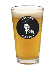 Frank Sinatra - 16 oz Pint Beer Glass Pub Barware Seltzer Cocktail Tea Soda