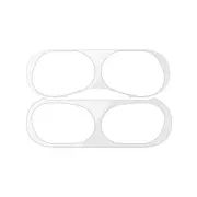 Ultra Thin Dust-proof Earphone Storage Case Metal Protective Film Sticker Dust Guard for Apple Airpods 3rd Generation SILVER COLOR
