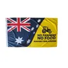Support Our Farmers Flag Knitted Polyester Aussie Farmers Australia 150 x 90cm