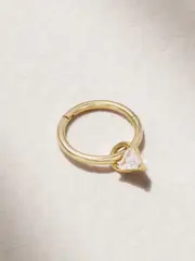 [MARIA TASH] MARIA TASH - 18-karat Gold Diamond Hoop Earring - One size One size Gold