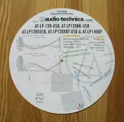 Audio-Technica AT-LP120USB/AT-LP120XUSB/AT-LP140XP Tonearm Alignment Protractor