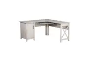 Maestro Furniture Axel L-shaped Executive Computer Working Home Office Desk Washed Gray