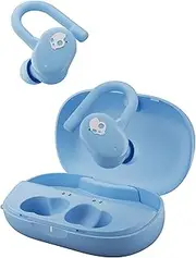 [Skullcandy] Push Play Active in-Ear Wireless Earbuds, 34 Hr Battery, Stay-Aware Mode, Microphone, Works with iPhone Android and Bluetooth Devices - Preppy Blue