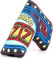 Big Teeth Golf Blade Putter Club Head Cover Pingtype Magnetic PU Leather Lucky 777 Fits For Scotty Cameron Taylormade Odyssey