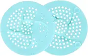 Bathroom Sink Drain Cover 2pcs Silicone Sink Strainer Green Anti-Slip Pad Easy to Clean for Kitchen Laundry