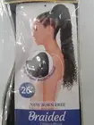 New Born Free Braided Drawstring Ponytail Bohemian Box 26" Color # 2: Brand New