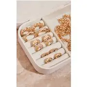 Gold Assorted Textured Small Multipack Hoop Earrings, Gold
