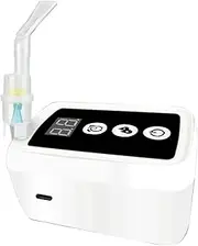 Portable Tabletop Compressor Nebuliser Nebulizer Machine for Adults and Kids Travel and Household use, DC/AC Power Jet nebuliser inhaler Cool mist for Respiratory Problem, Timer Digital Display