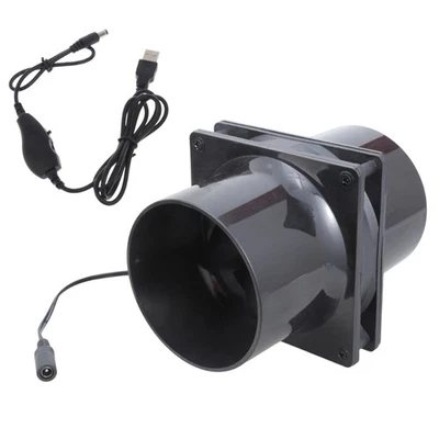 12cm 5V Extractor Fan Low Noise Inline Duct Hydroponic Air Blower Exhaust Fan