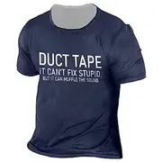 Men's Rude Offensive Letter T shirt Graphic Tee Slogan T Shirts Short Sleeve T shirt 3D Print Crew Neck Shirt Vintage Sports Designer Outdoor Street Daily Blac