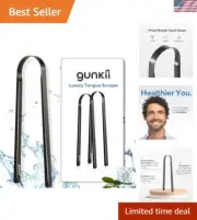 Tongue Scraper, Tongue Cleaner for Adults and Kids, Fights Bad Breath, Metal ...