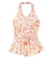 [Poupette St Barth Kids] Poupette St Barth Kids Beth floral playsuit Y 8 multicoloured