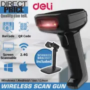 DELI Barcode Scaner Wireless QR code Reader, Screen scannable POS register NEW