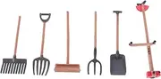 6Pcs Mini Farm Emulation Tools Model DIY Landscape Props for Sand Table Wild Animal Scenes and Decoration
