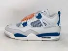 Air Jordan 4 'Military Blue' White Sneakers, Size 17 BNIB FV5029-141