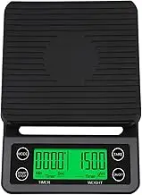 Eacam Accurate Electric Kitchen Scale,3kg 0.1g Coffee Scale with Timer High-Precision Kitchen Scale Mini Electronic Platform Scale Food Weighing Scale