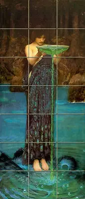 Circe Invidiosa Art Mural Ceramic Backsplash Bath Decor Tile #82