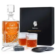Kollea Birthday Gifts for Husband from Wife Whiskey Decanter Set with Glasses...
