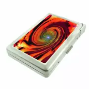 Abstract Art Em12 Cigarette Case with Built in Lighter Metal Wallet