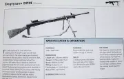 Degtyarev DPM Machine Gun Picture Out of Print Spec Sheet Article Decor