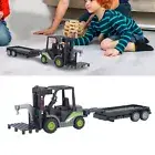 Forklift With Flatbed Truck Model Crane Construction Truck Toy Gift Decoration